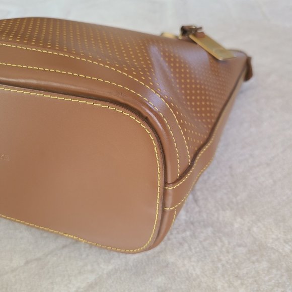 Dooney and Bourke Genuine Leather Tan Shoulder Bag - Picture 7 of 13